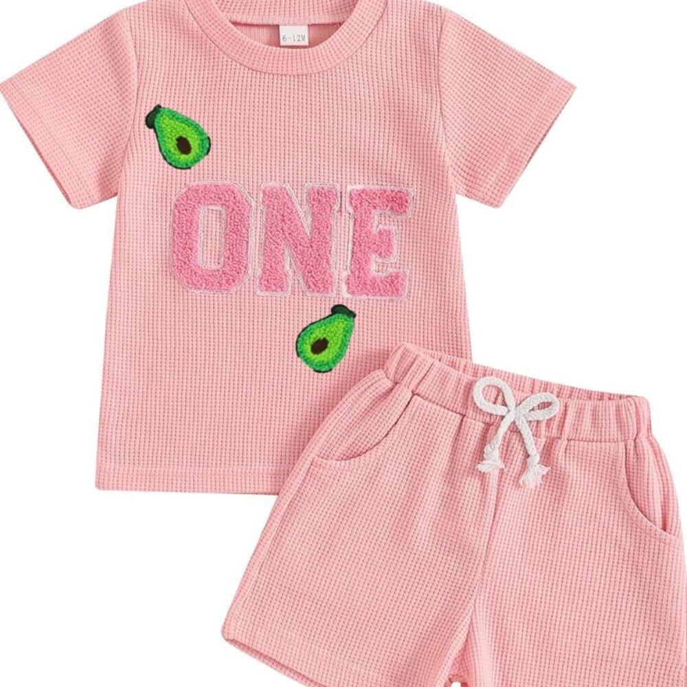 Girl First Birthday Avocado Outfit Cinco de Mayo Clothes Shirt Shorts Avocado